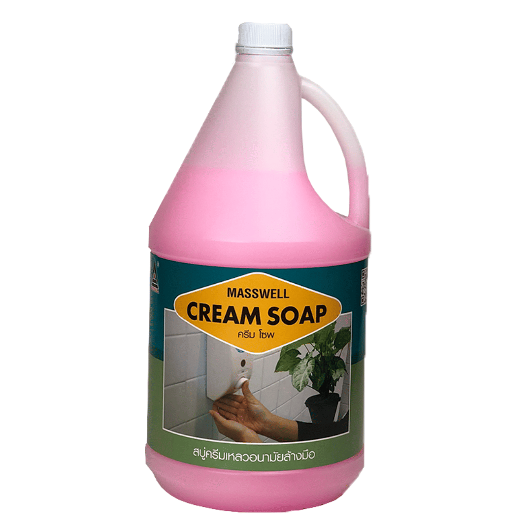 สบู่เหลวล้างมือ MASSWELL CREAM SOAP(MW-TP06-PP) สีชมพูมุก 3.5 ลิตร_1